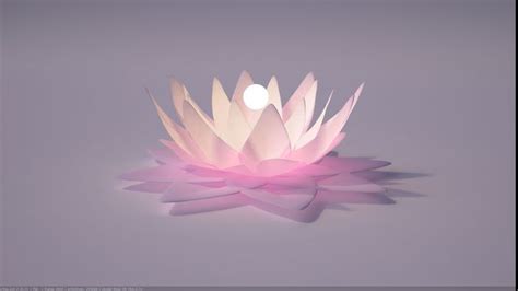 Glowing Lotus 3d Model Cgtrader