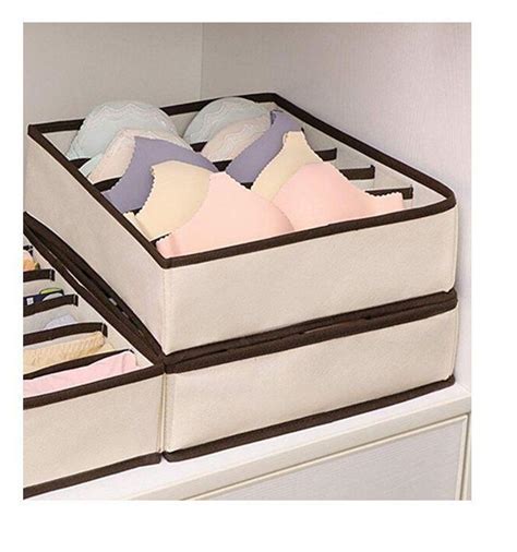 Organizador Gaveta TNT Porta Sutiã Bojo Lingerie Cinza Bwx Organizadores de Gaveta