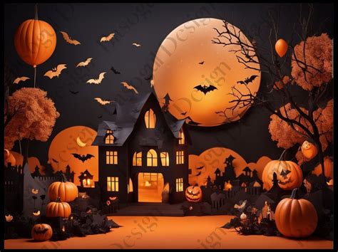 Halloween Party Backdrop: halloween DIGITAL Backdrop Halloween Party ...