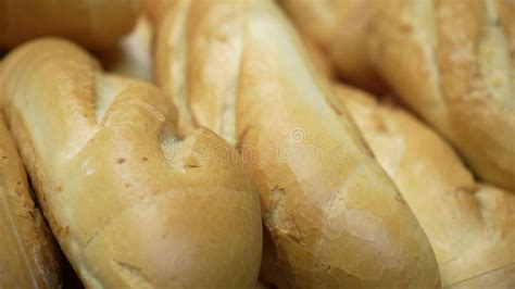 Fresh Bread on the Shelves of the Bakery in the Supermarket. Shopping ...