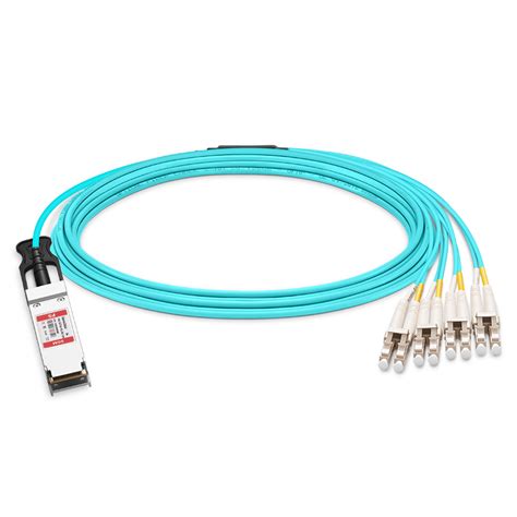 50m 164ft Dell Compatible 100g Qsfp28 To 4 Duplex Lc Active Optical