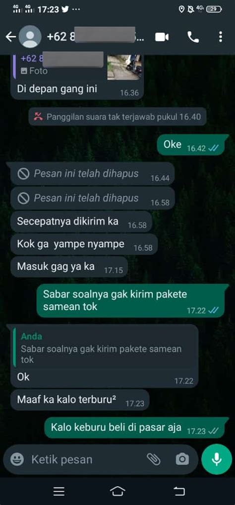 13 Potret Chat WA Pelanggan Ke Kurir Paket Ini Endingnya Bikin