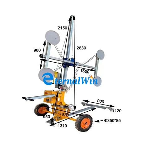 Electric Vacuum Cup Can Lift 200 400kg Manual Glass Lifting Trolley