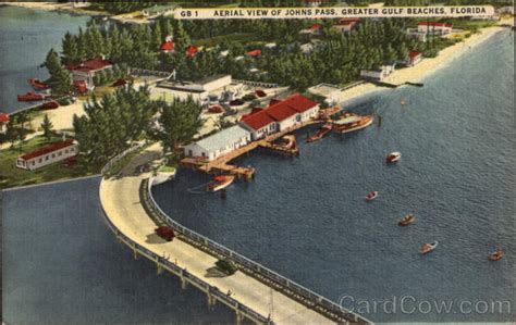 Aerial View Of Johns Pass Madeira Beach Fl