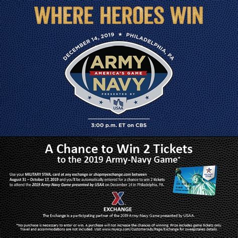 Shop, win, cheer! Exchange giving away tickets to Army-Navy Game ...