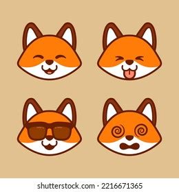 Set Cute Fox Stickers Stock Vector (Royalty Free) 2216671365 | Shutterstock