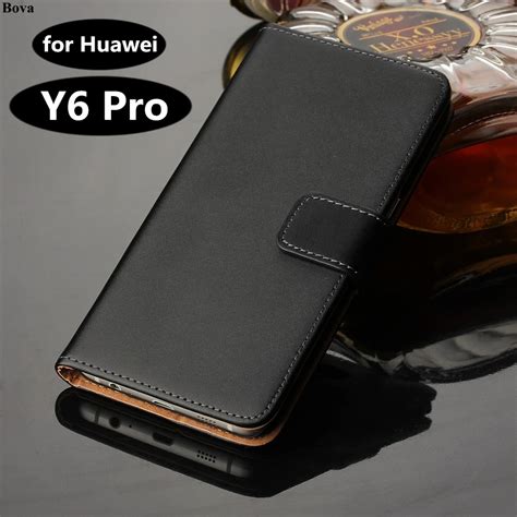 Huawei Y6 Pro Cover Case Premium PU Leather Wallet Flip Case For Huawei