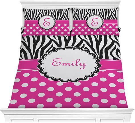 Custom Zebra Print And Polka Dots Comforters Personalized Youcustomizeit