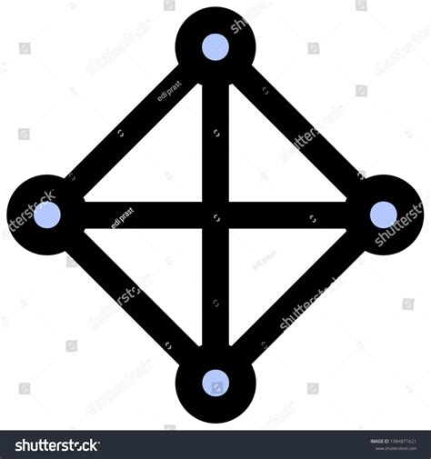 Computer Network Topology Color Filled Outline Stock Vector (Royalty ...