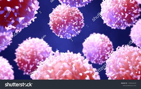 3d Illustration Lymphocytes T Cells Cancer Stock Illustration 1109342633