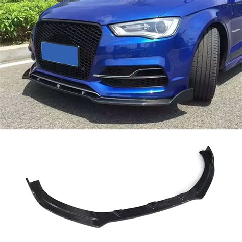 Carbon Fiber Front Bumper Lip Spoiler For Audi A Sline S Sedan Door