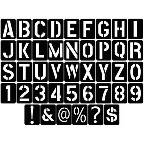 42pcs Letter Alphabet Stencils Plastic Templates Reusable Number ...