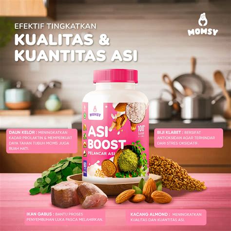 Jual Asi Booster Pelancar Asi Momsy Bpom Halal Natural Almond Moringa