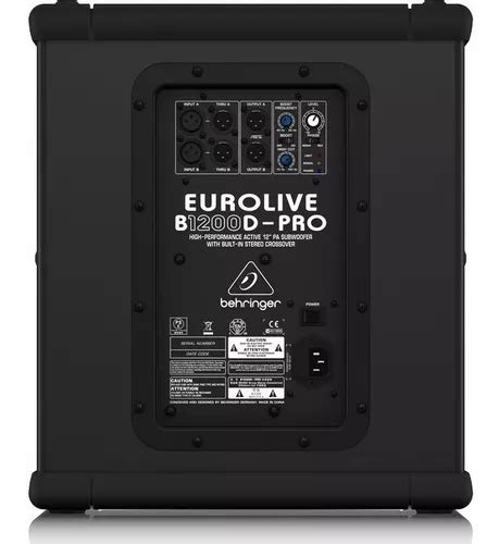 Behringer B1200d Pro Bocina Subwoofer Activo Crossover 500w En Venta En