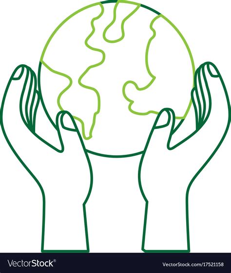 Hand Holding Planet Earth Ecological Environmental