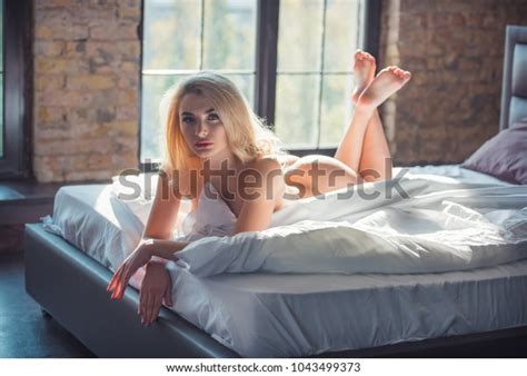 Naked Blonde Woman Looking Sensually Camera Stock Photo Shutterstock