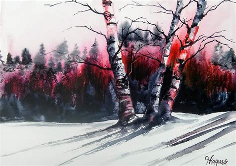 Plum Birches Painting By James Lagasse