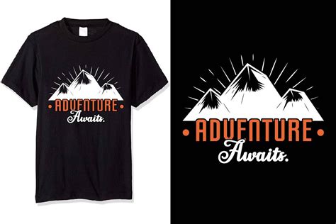 Adventure Awaits T Shirt Design Graphic By T Shirt Design Store Fair