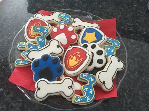 Paw Patrol Cookies Paw Print Logo And Fire Hydrant Done Mels