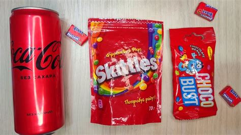 Satisfying Opening Big Skittles Favorite Coca Cola Many Candies Youtube