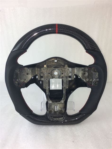 Mitsubishi Evo X Oem Flat Bottom Carbon Fiber Steering Wheel