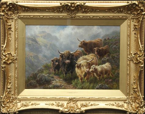 Arthur Sydney Watson - Cattle on a Hillside Glen Croe Argyll - Scottish