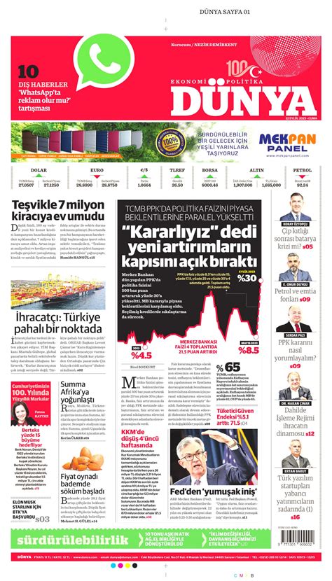 D Nya Gazetesi D Nya Man Et Oku Haberler Eyl L