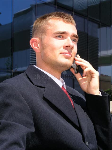 Businessman Using A Mobile Phone Stock Image Image Of Holding