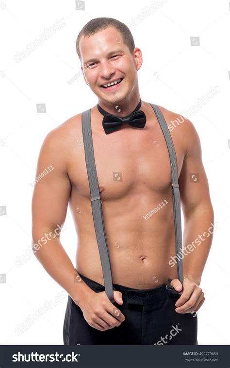 Portrait Laughing Guy Naked Torso Isolated Stock Photo 492779659 Shutterstock