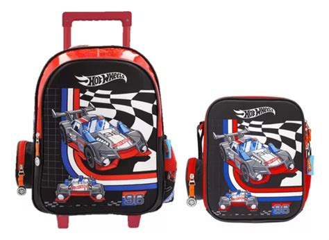 Kit De Mochila Y Lonchera Hot Wheels Primaria Sb Env O Gratis