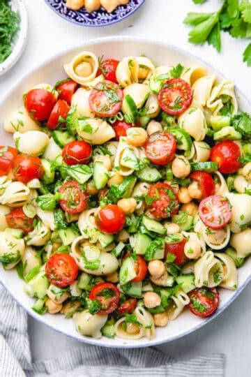 Chickpea Pasta Salad Veronikas Kitchen