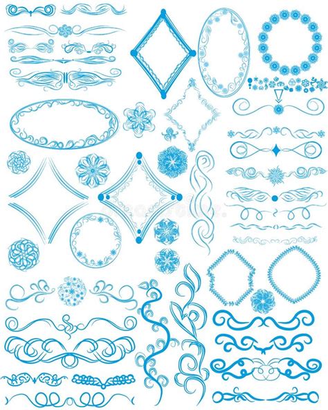 Vector Flourishes Swirls Curls And Scrolls Set Stock Vector