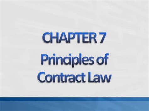 Chapter 7 principles_of_contract_law | PPT 