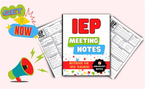 IEP MEETING NOTES NOTEBOOK For SPED TEACHERS Checklist Notes Great