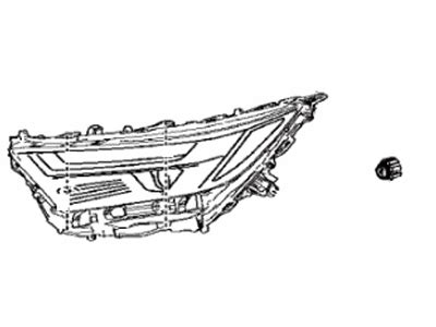 81110 0R350 Genuine Toyota HEADLAMP ASSY RH