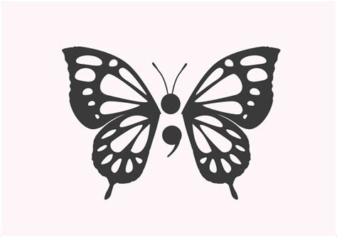 simple semicolon butterfly tattoo orangetattooshopcom