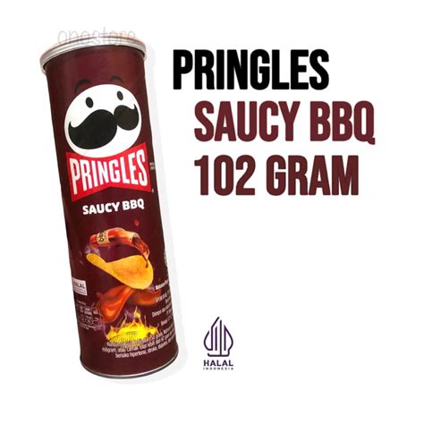 Jual Pringles Potato Crispy 102 Gram Saucy BBQ Shopee Indonesia