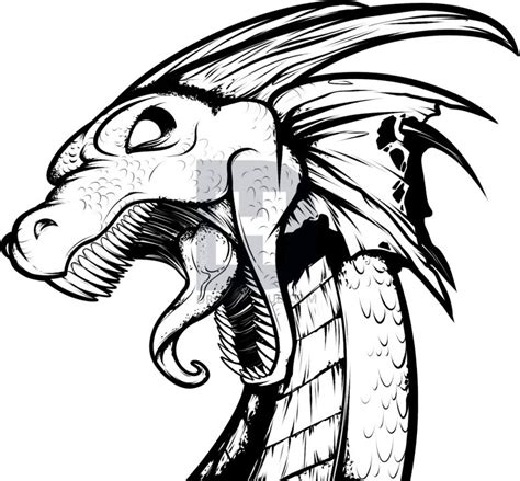 Dragon Head Drawing | Free download on ClipArtMag