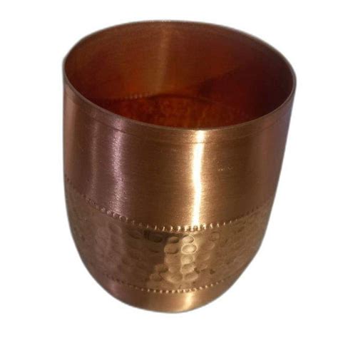 Golden Round Plain Copper Water Glass Size Inch Capacity Ml At