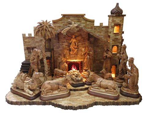 Huge Nativity Set With Satble Holy Land Community Online Store