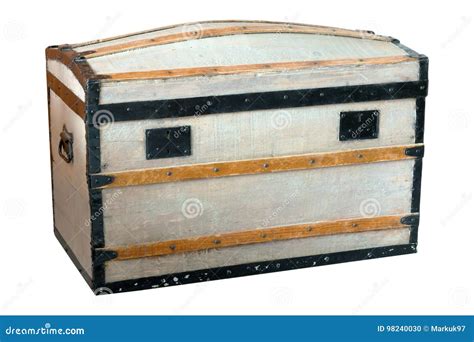 Wooden Chest Worn And Aged Stock Photo Image Of Closed 98240030