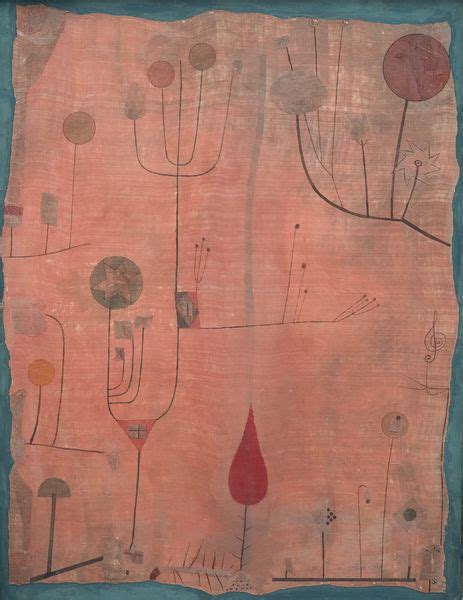 Fr Chte Auf Rot Von Paul Klee Kunstbilder Galerie De