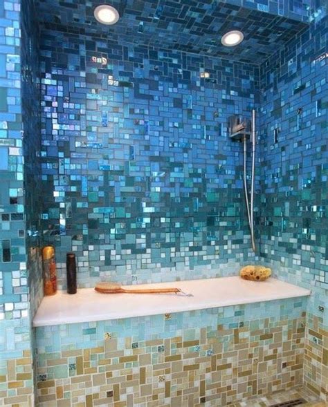 Blue Modern Bathroom Tile Designs Homystyle