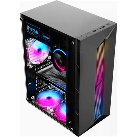 Gabinete Gamer Hayom GB1722 Lateral Em Vidro Temperado Led RGB Sem