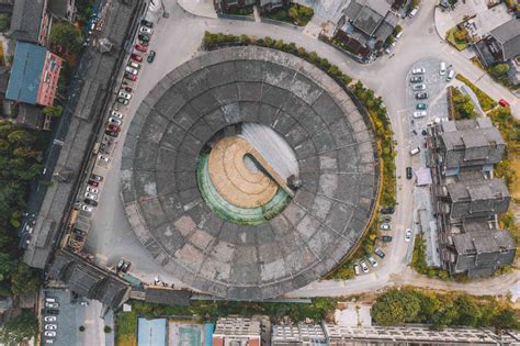 城市中午广西三江鸟巢建筑航拍斗牛场无人机摄影图配图高清摄影大图 千库网