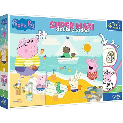 Trefl Puzzle 24 elementy SUPER MAXI Radosny dzień Peppy Świnka Peppa