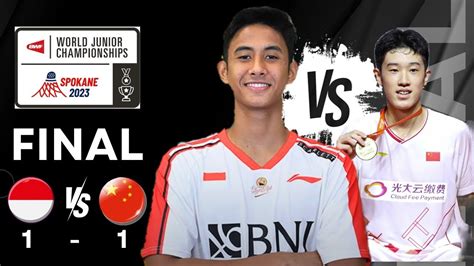 FINAL WJC 2023 Alwi Farhan Vs Hu Zhe An Indonesia Vs China YouTube