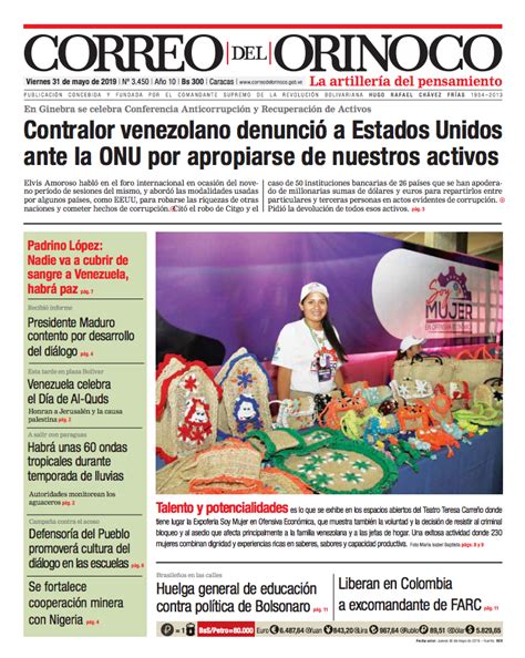 Lea aquí las portadas de los principales medios impresos en Venezuela