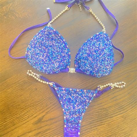 Angels Swim Npc Competition Bikini Purple Poshmark