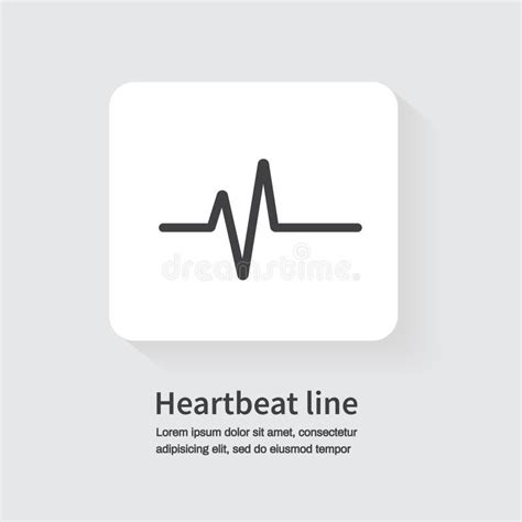 Heartbeat Line In Heart Icon Pulse Rate Healthcare Concept Vector